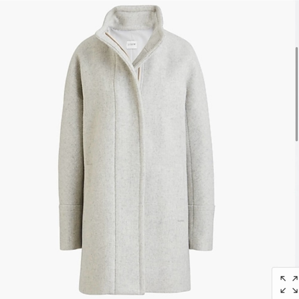 J. Crew Wool Blend Heather Grey Collar Coat size 0!